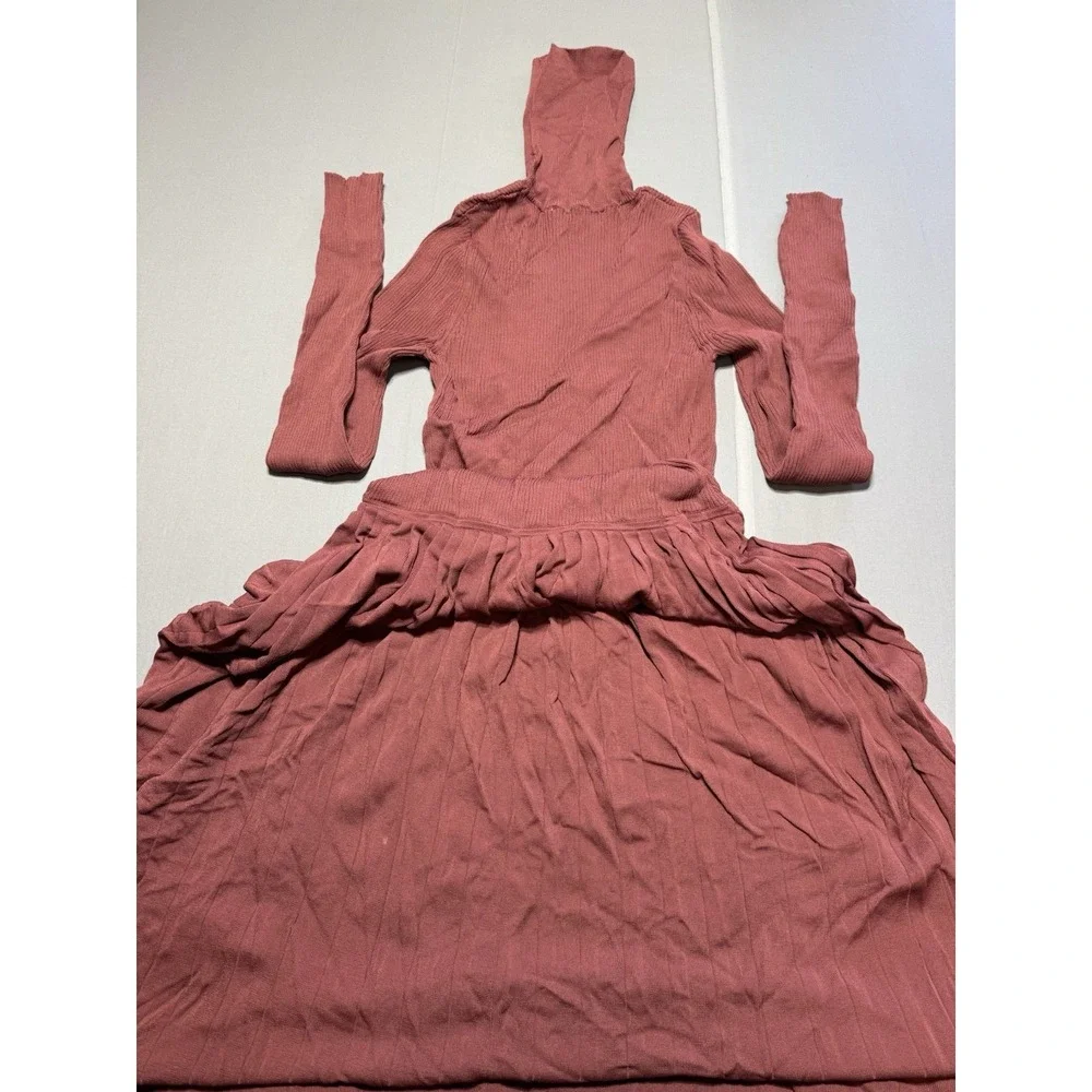 zara knit turtleneck dress | Dresses | Zara Ribbed Sweater Long Sleeve Stretch Sz M Red YGroup_AM-PJ-10047